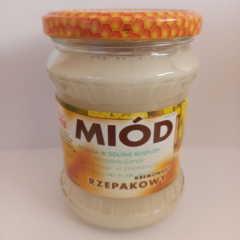 Miód Rzepakowy Kremowany 600g 2025r.