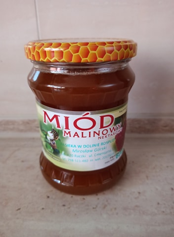 Miód Malinowy 600g 2025r. - obrazek 2