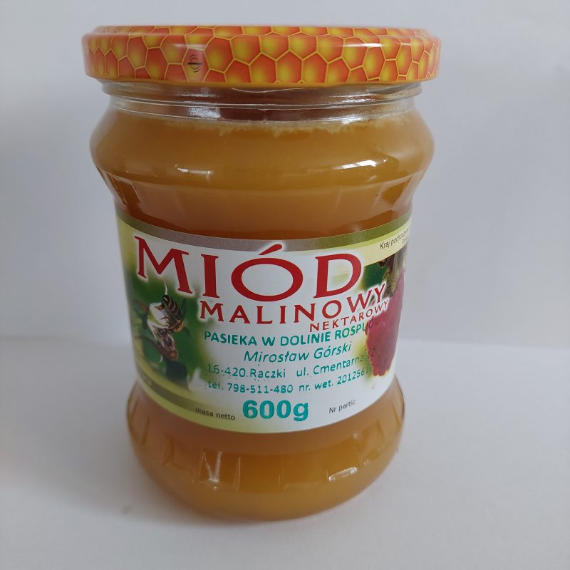 Miód Malinowy 600g 2025r.