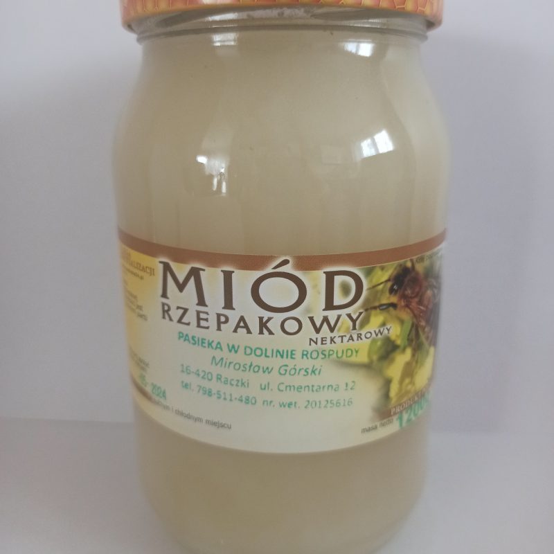 Miód Rzepakowy 1200g 2025r.